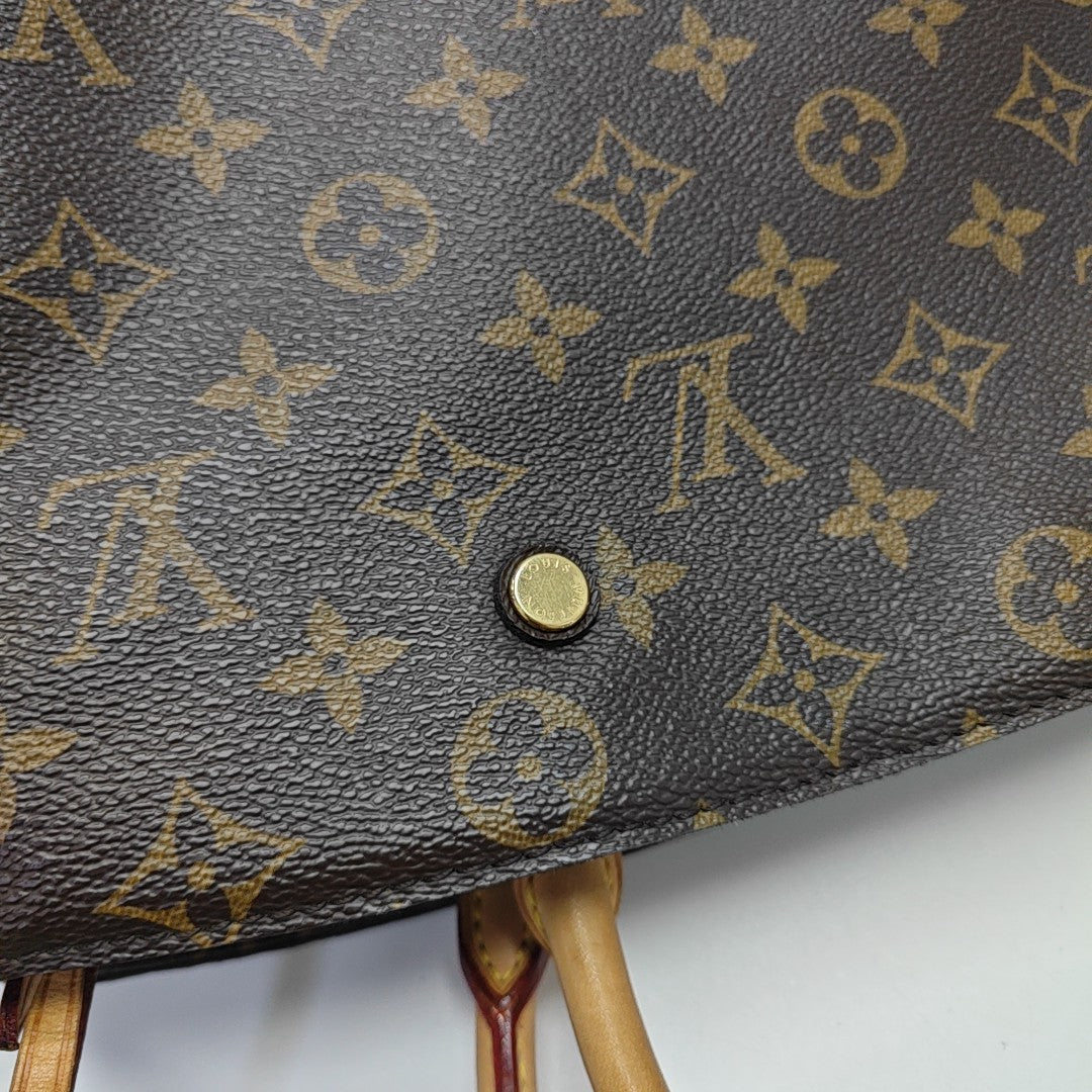 MONTAIGNE Monogram Coated Canvas Brown
