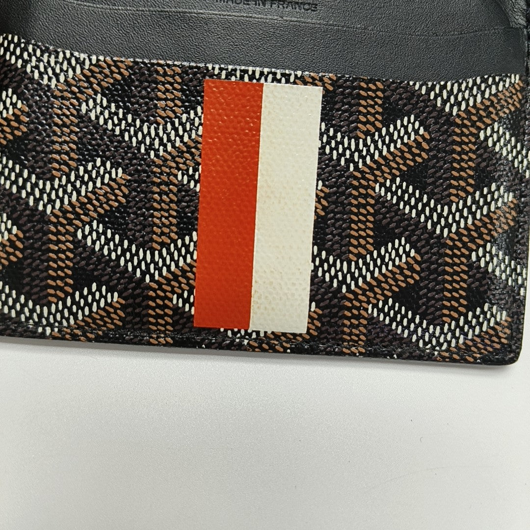 Coated Canvas Card Holder Black