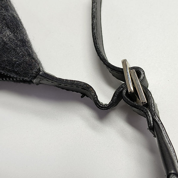Fabric Top Handle Bag Gray