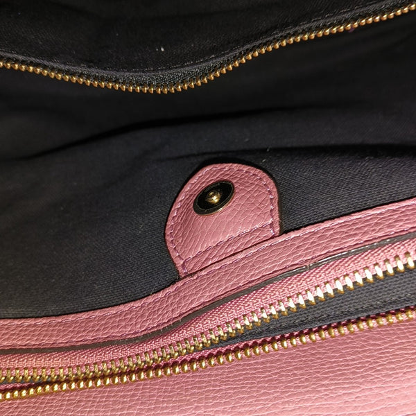 The Banner Medium Calfskin Pink