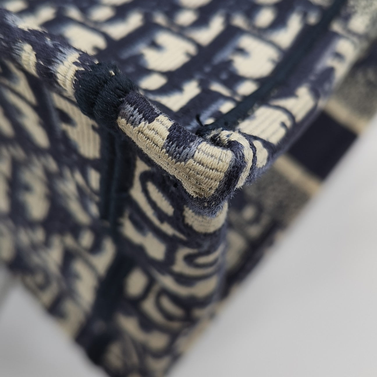 Book Tote Medium Oblique Canvas Blue
