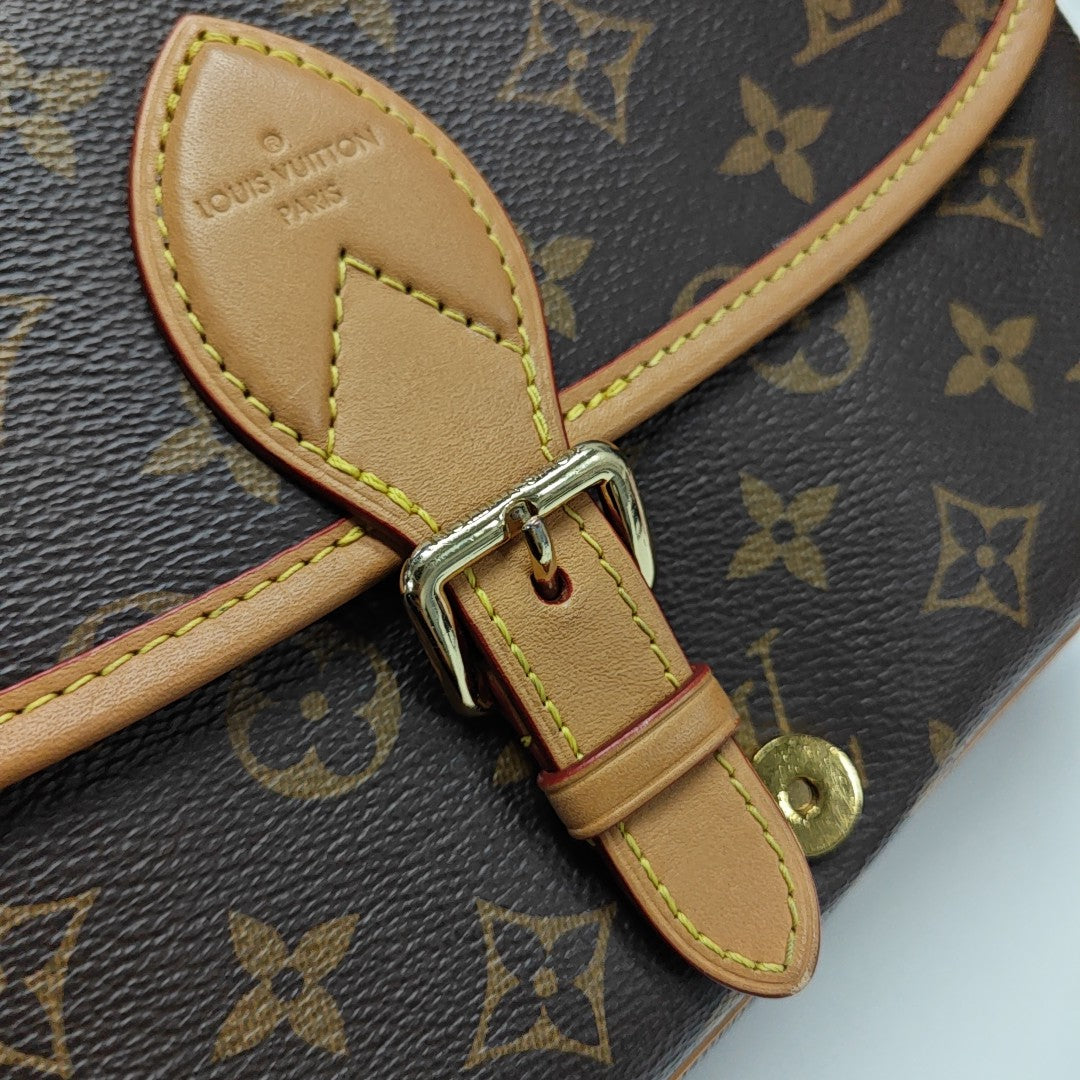 DIANE Monogram Coated Canvas Brown