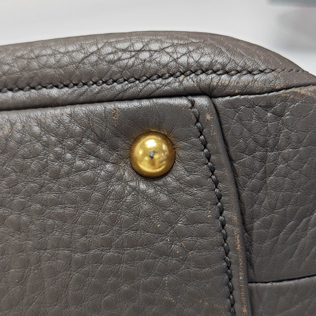 Calfskin Shoulder Bag Gray