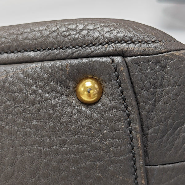 Calfskin Shoulder Bag Gray