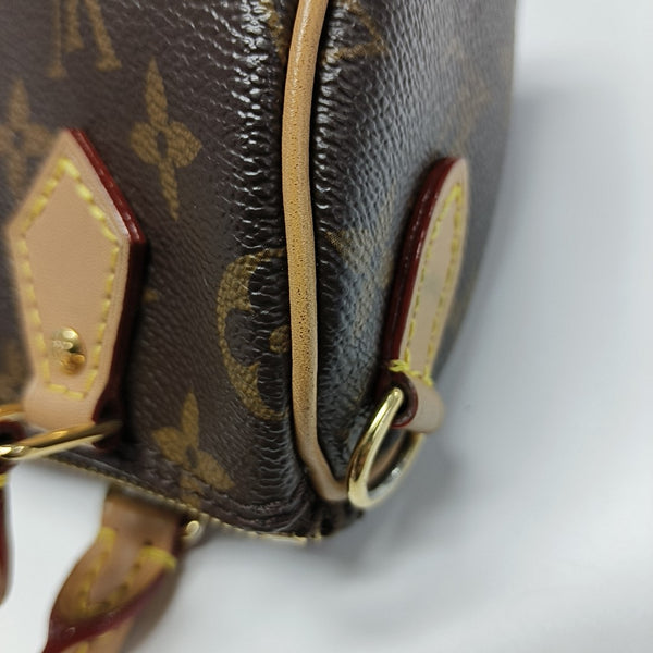 SPEEDY Nano Monogram Coated Canvas Brown