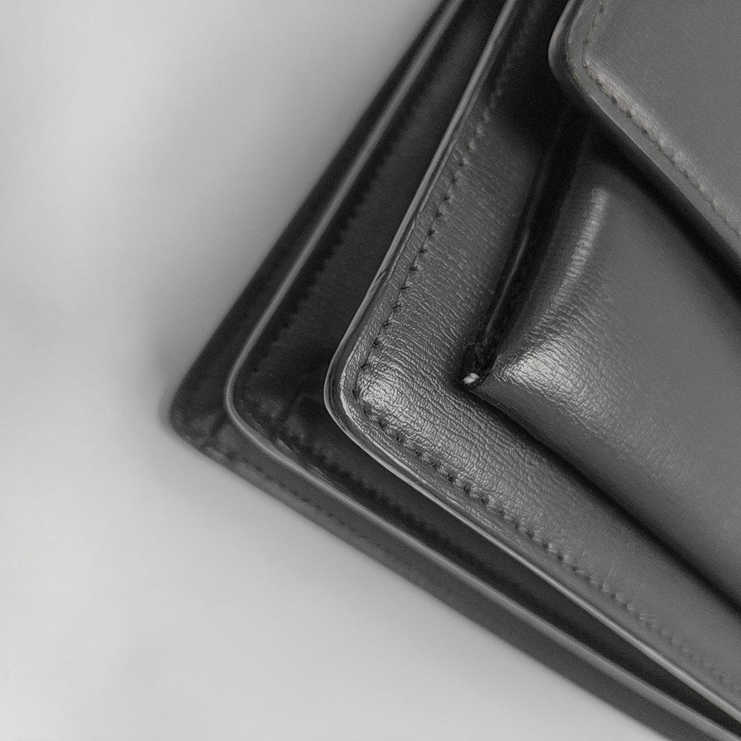 SUNSET Small Calfskin Gray