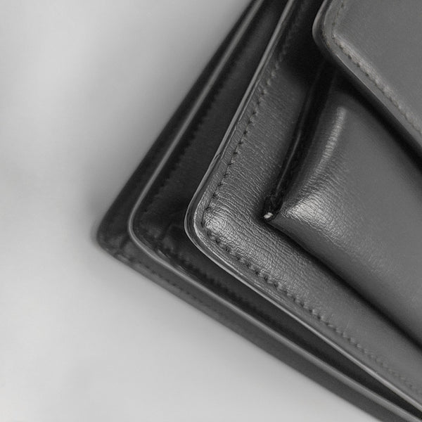 SUNSET Small Calfskin Gray