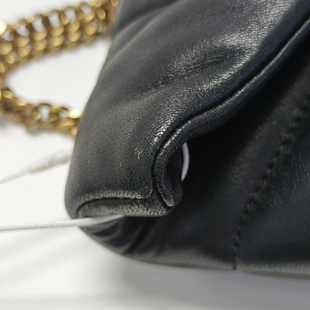 PUFFER Small Quilted Lambskin Black