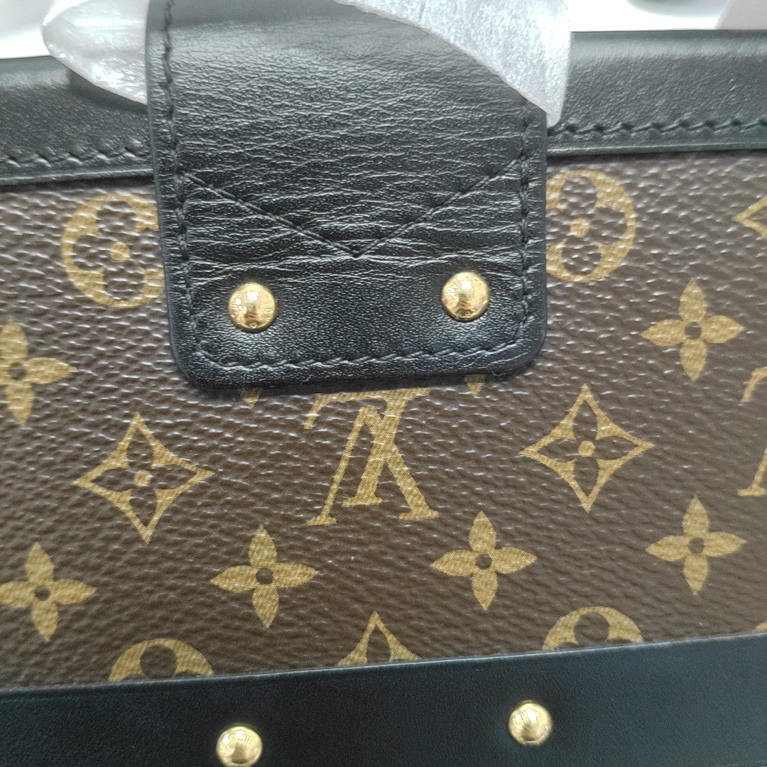 PETITE MALLE CAPITALE Monogram Coated Canvas Brown
