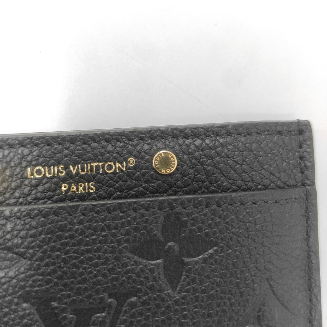 Monogram Calfskin Card Holder Black