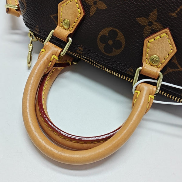 SPEEDY Nano Monogram Coated Canvas Brown