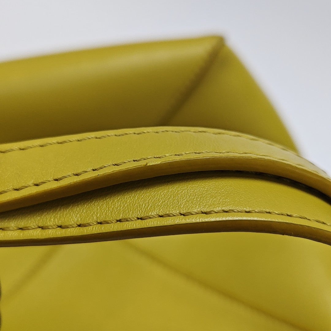 Puzzle Fold Mini Quilted Calfskin Yellow