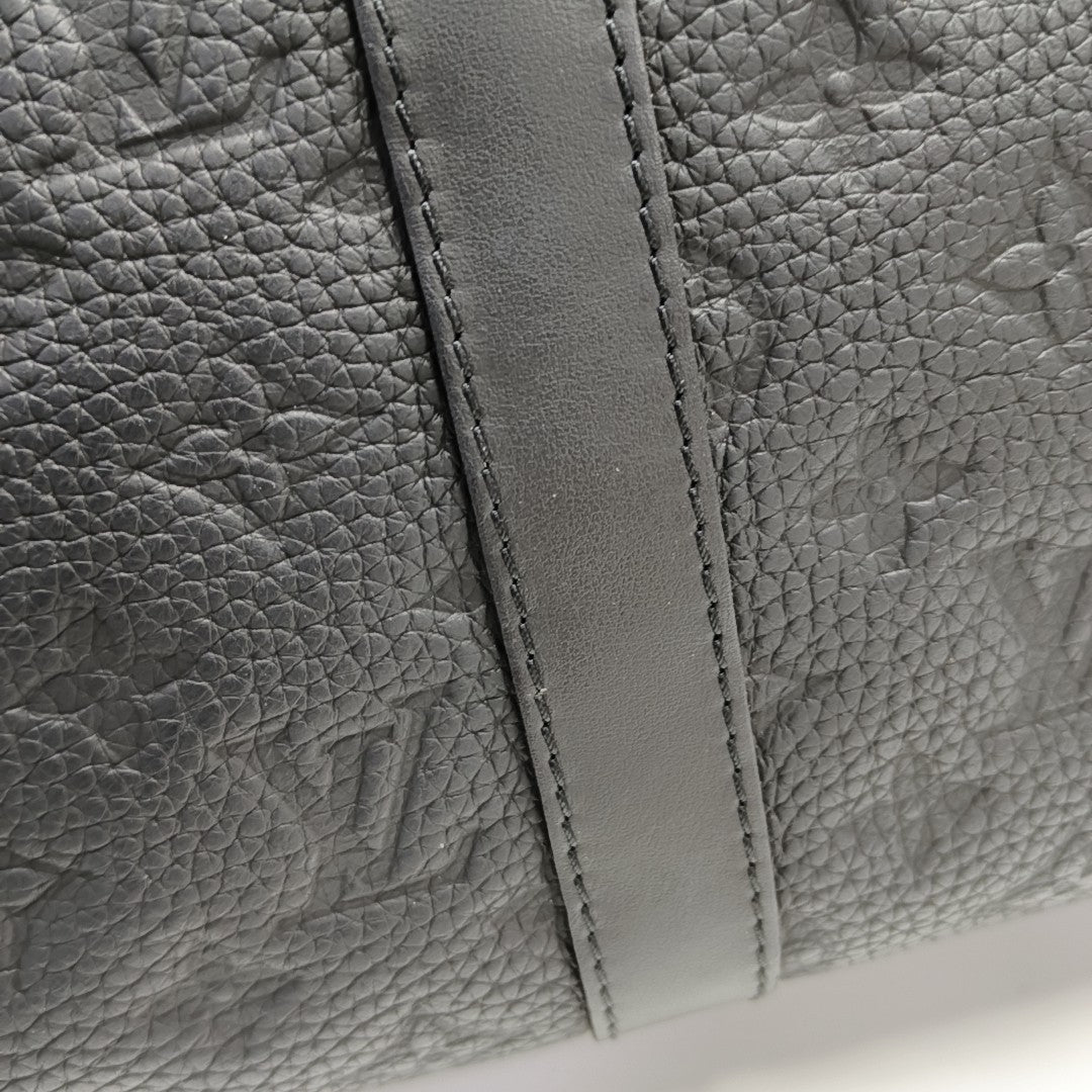 KEEPALL 35 Monogram Calfskin Black
