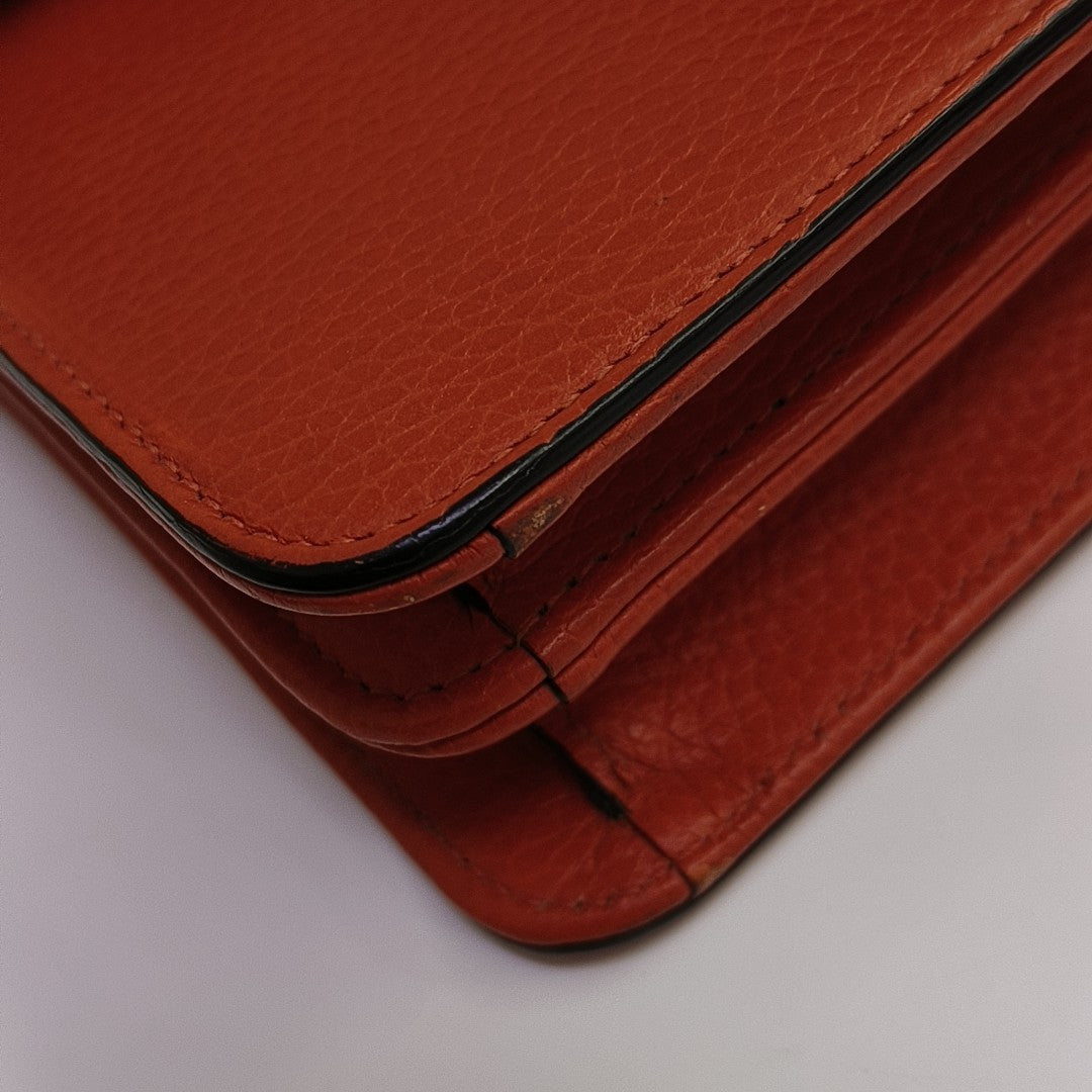 Interlocking G Small Calfskin Orange