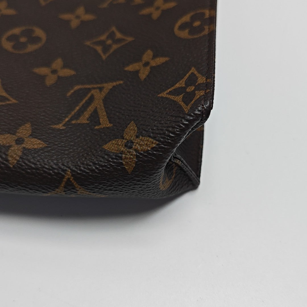 TOILET POCKET 26 Monogram Coated Canvas Brown
