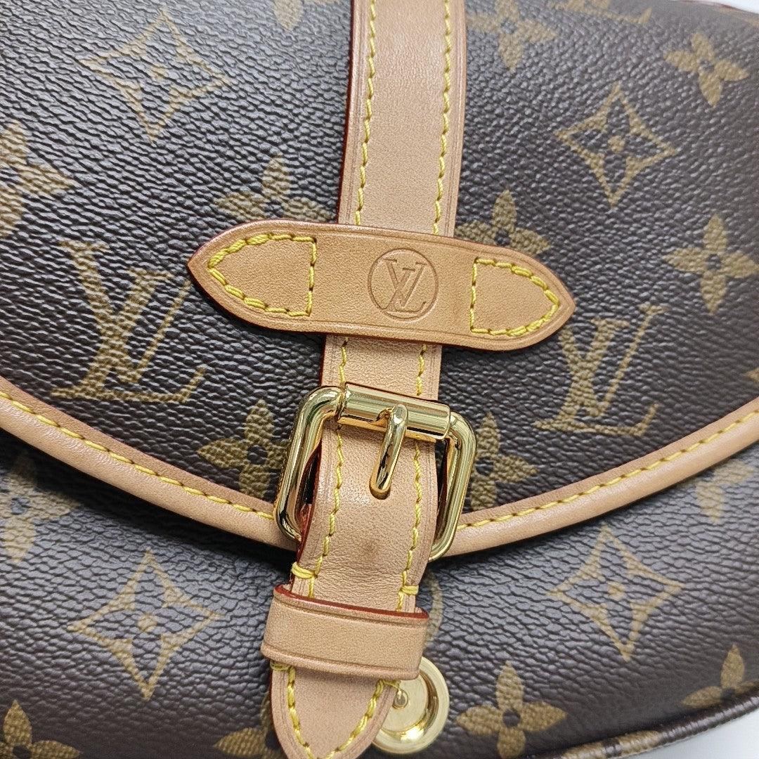 SAUMUR BB Monogram Coated Canvas Brown