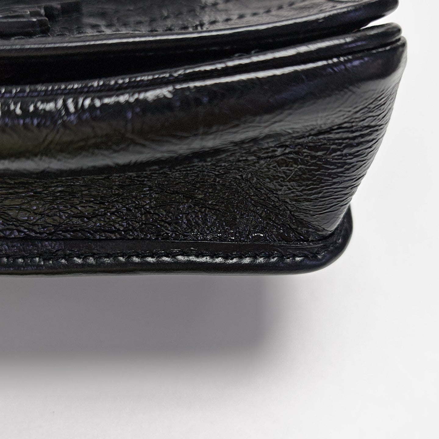 NIKI Mini Chevron Calfskin Black