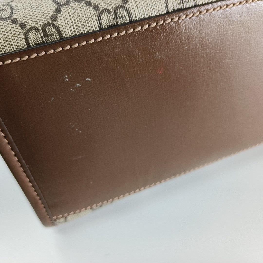 Retro Small Monogram Coated Canvas Brown