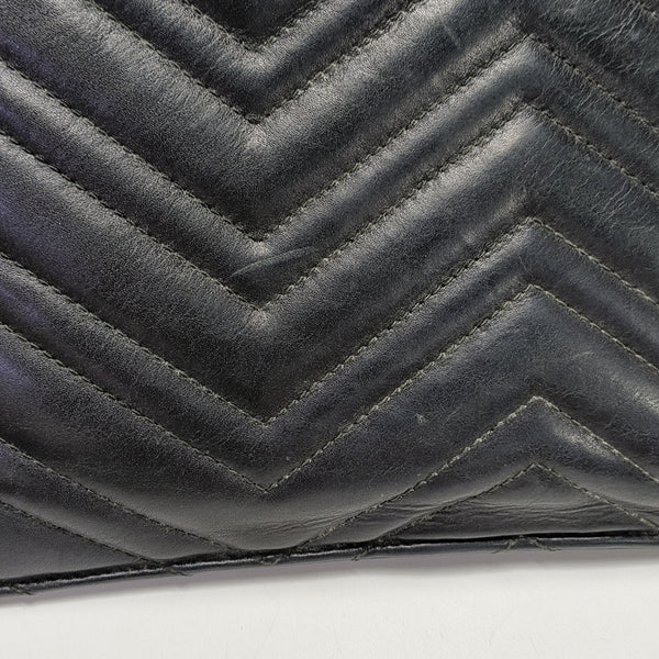 GG Marmont Large Quilted Calfskin Black