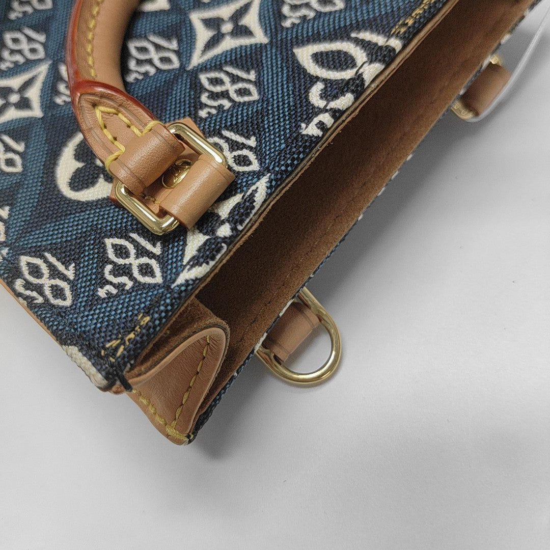 SAC PLAT Mini Monogram Denim Blue