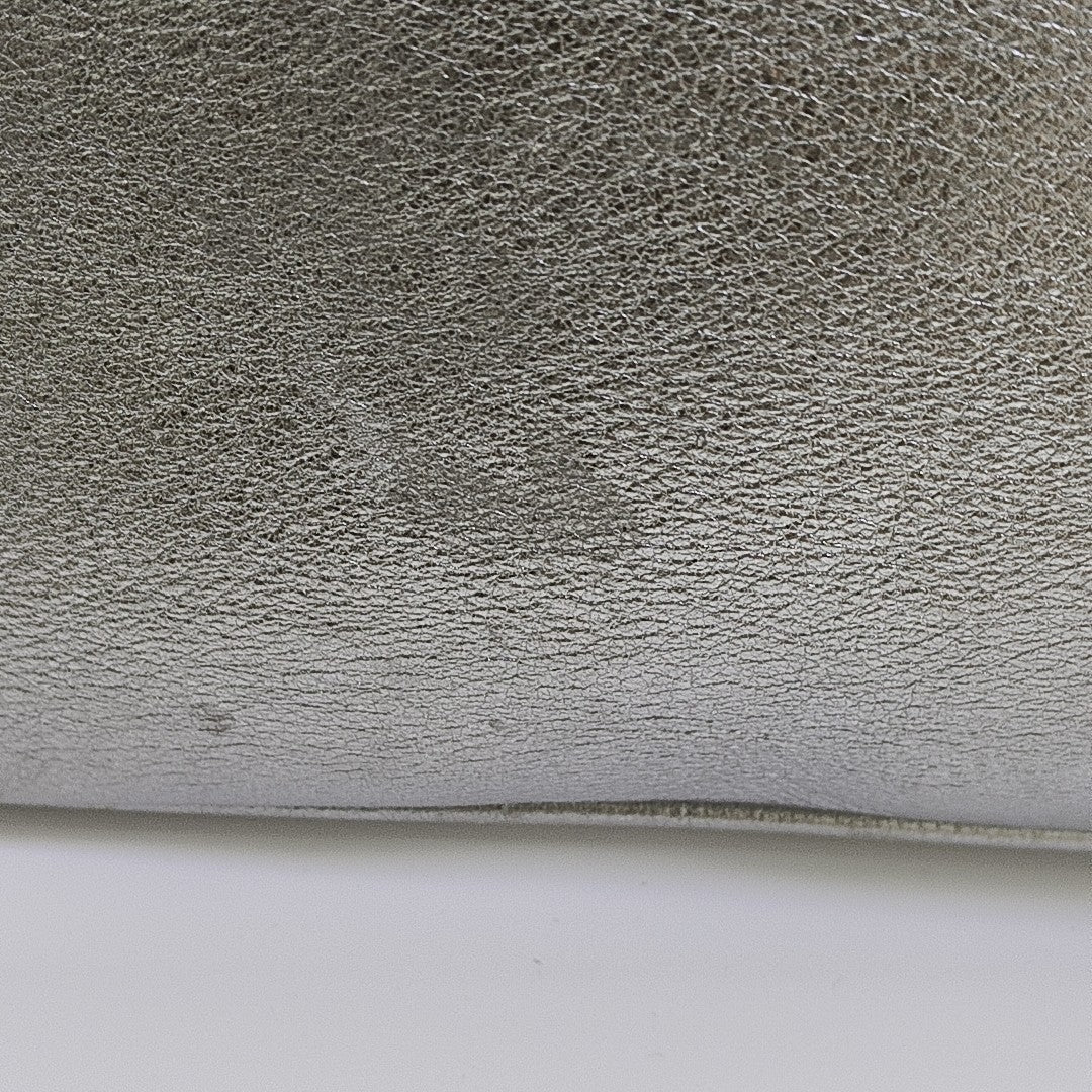 Coated Canvas Tote Bag Silver