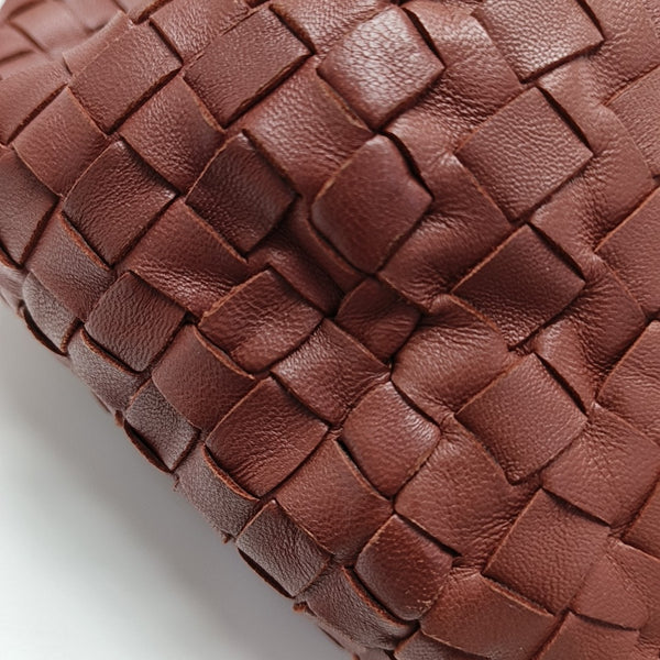 Lambskin Bucket Bag Red
