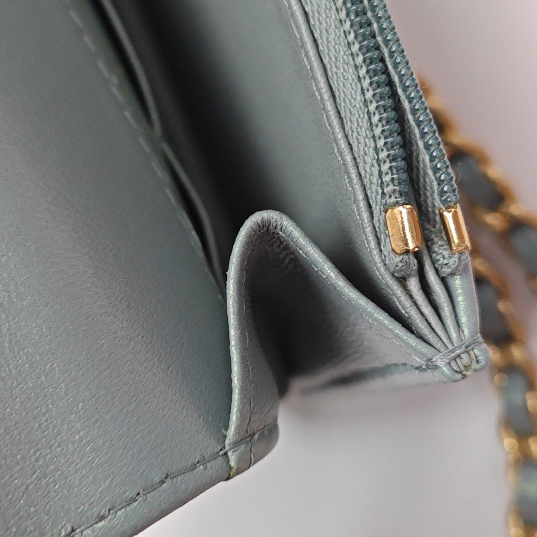 Quilted Lambskin Shoulder Bag Green