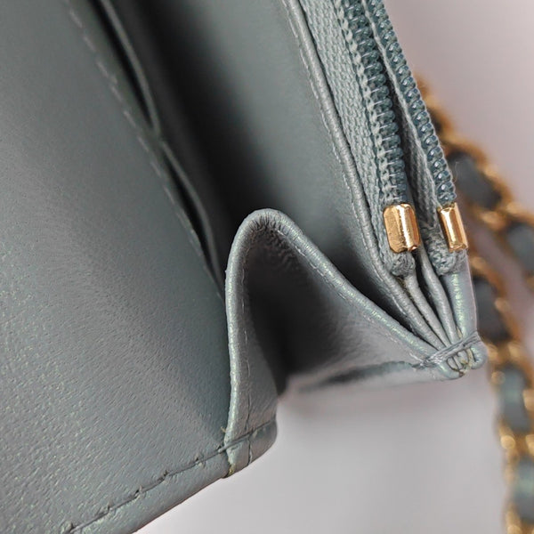 Quilted Lambskin Shoulder Bag Green