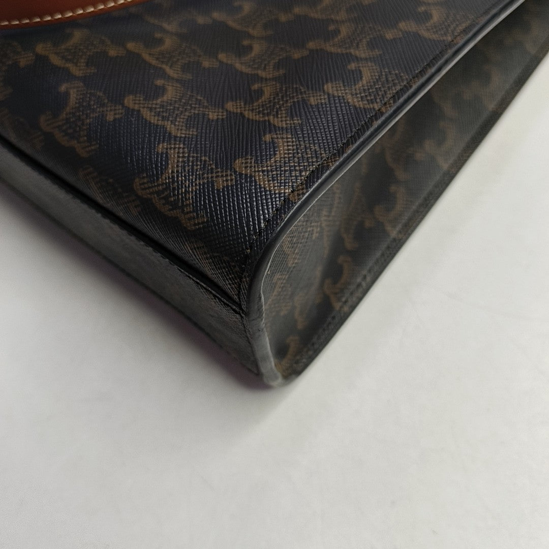 CABAS CELINE Small Coated Canvas Brown