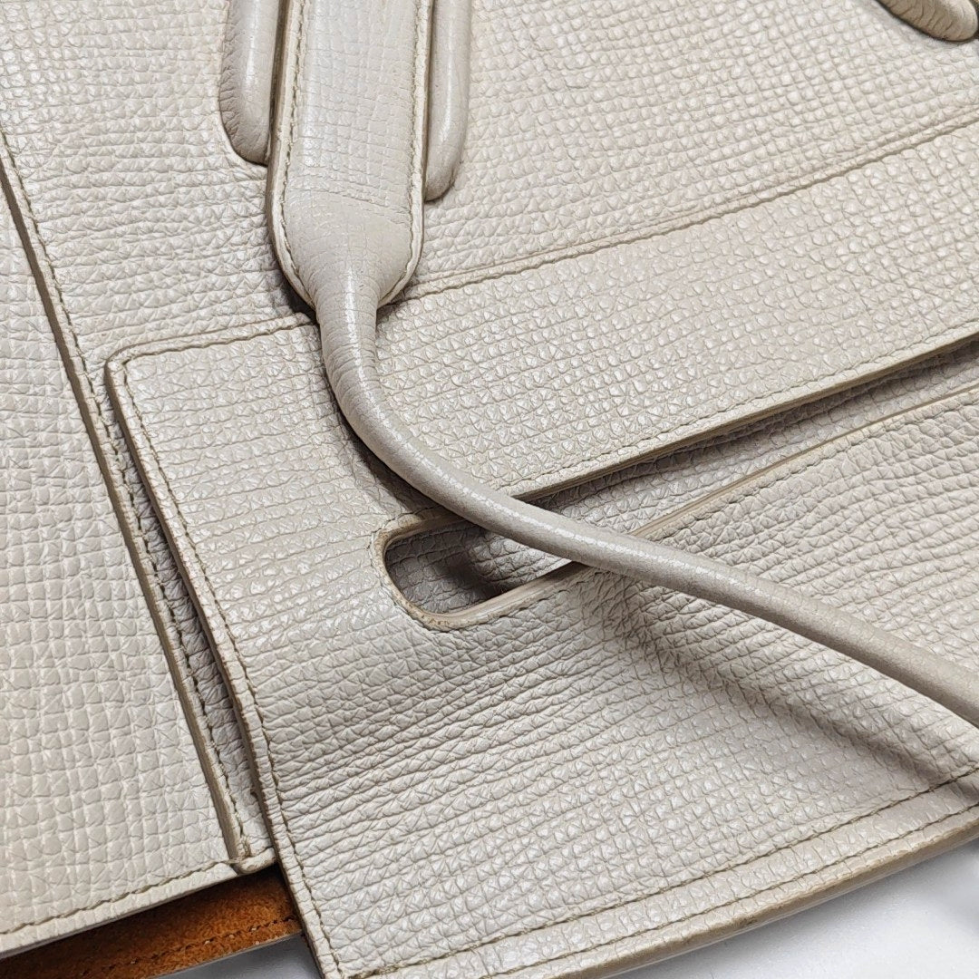 Authenticated pre-owned  Arco Mini Calfskin White - Top Handle Bag at Looply