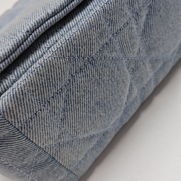 Dior Caro Medium Quilted Denim Blue