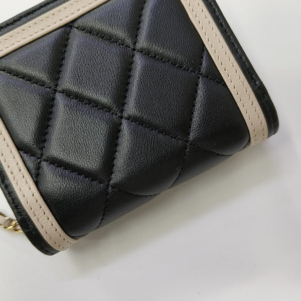 DIANA CC Quilted Lambskin Black