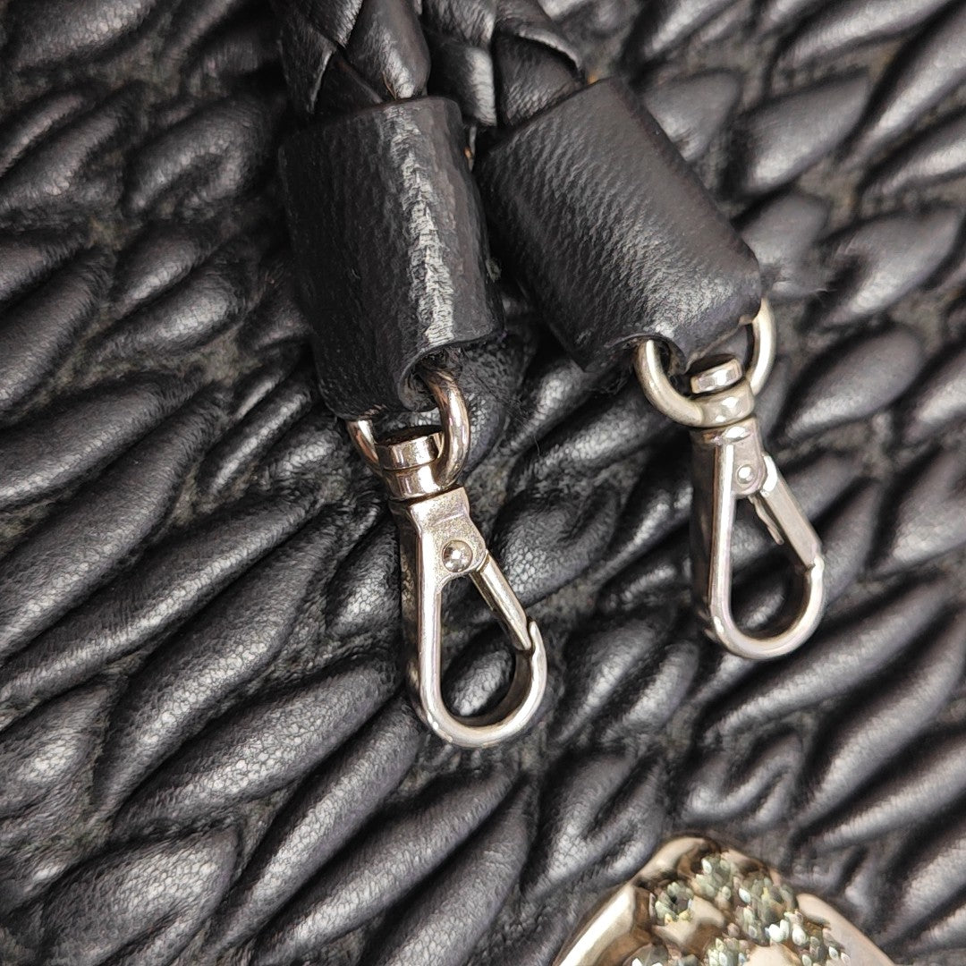 Crystal Lambskin Black