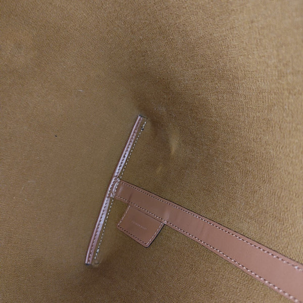 Coated Canvas Shoulder Bag Brown