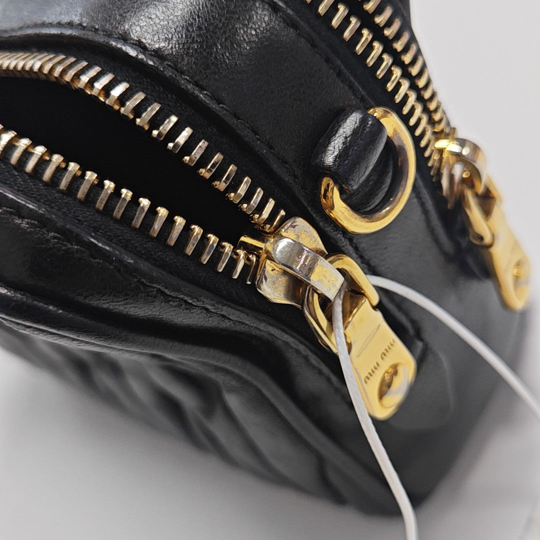 Matelassé Quilted Lambskin Black