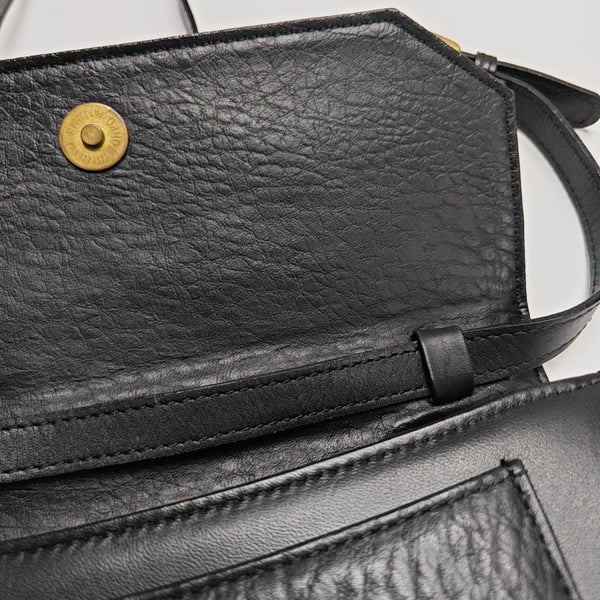 Calfskin Shoulder Bag Black