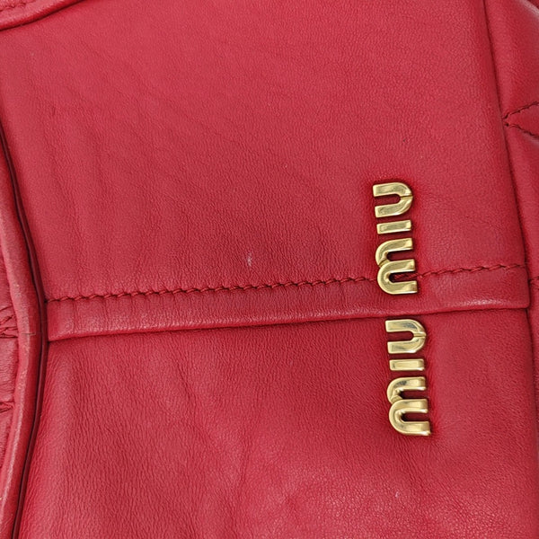 Miu Confidential Quilted Lambskin Red