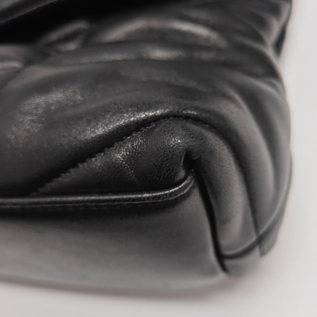 PUFFER Small Quilted Lambskin Black