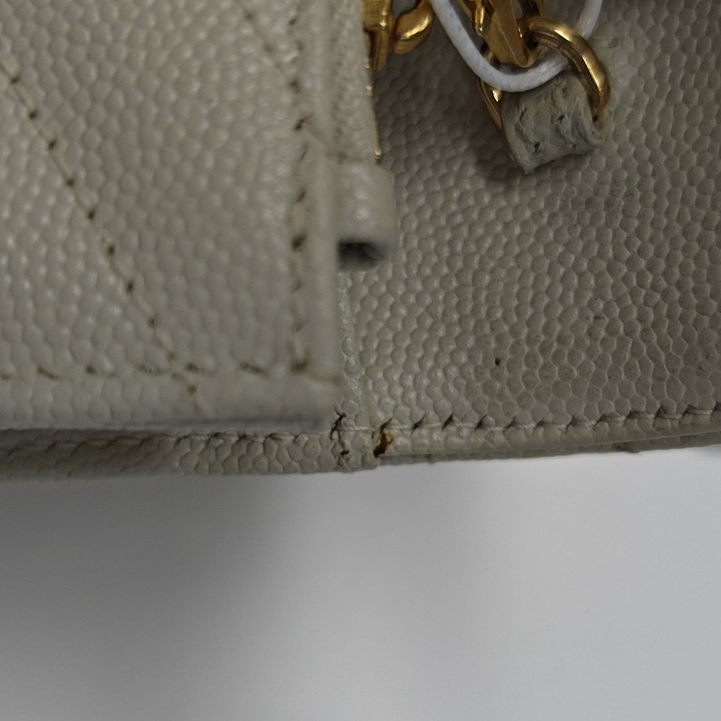 MONOGRAM WOC Chevron Calfskin White