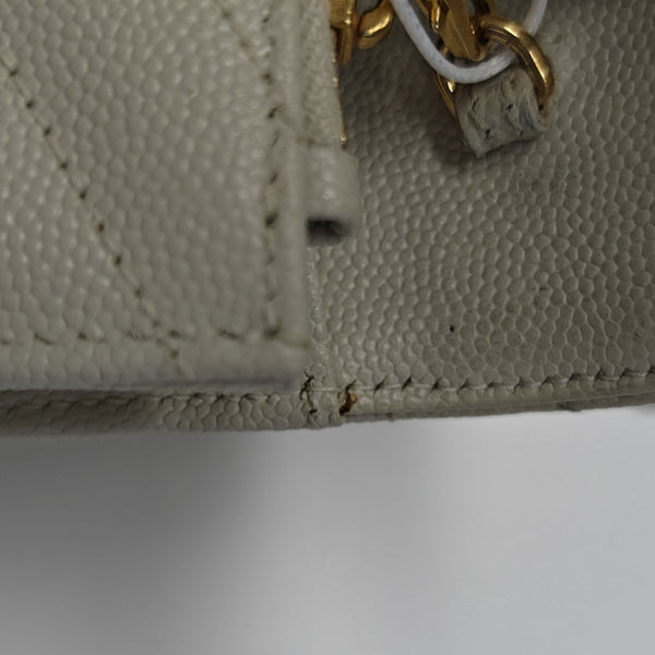 MONOGRAM WOC Chevron Calfskin White