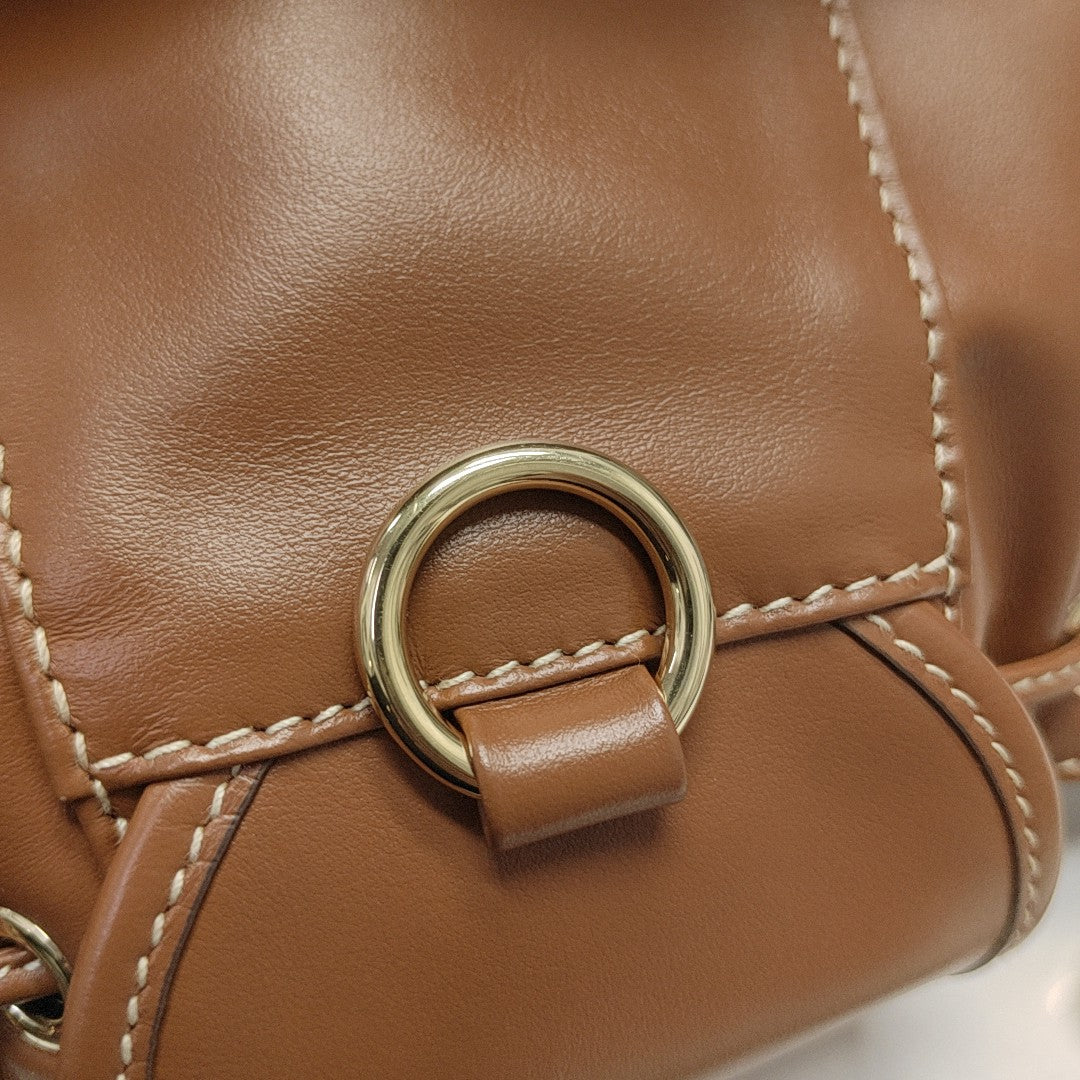 Calfskin Backpack Mini Brown