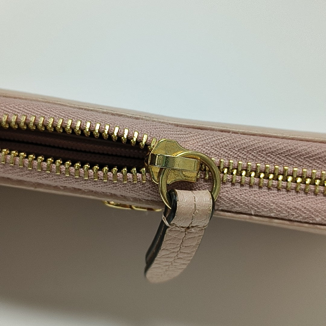GG Marmont Super Mini Calfskin Pink Wallet