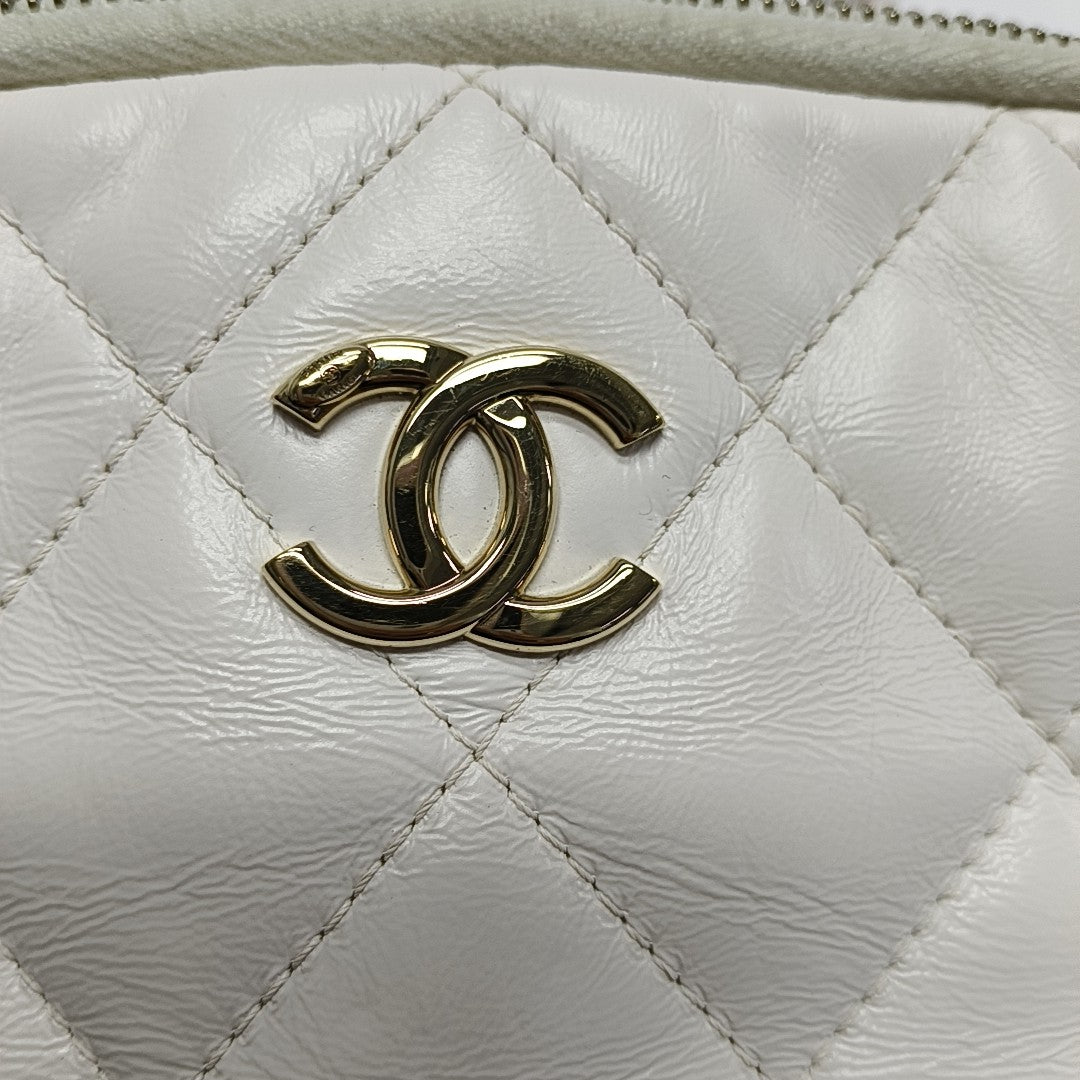Quilted Lambskin White