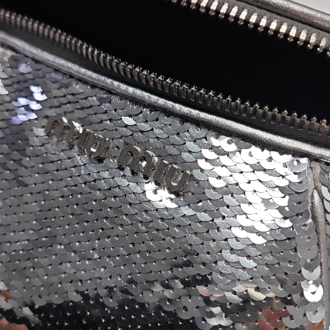 Two-Tone Waist Bag Special Material Silver