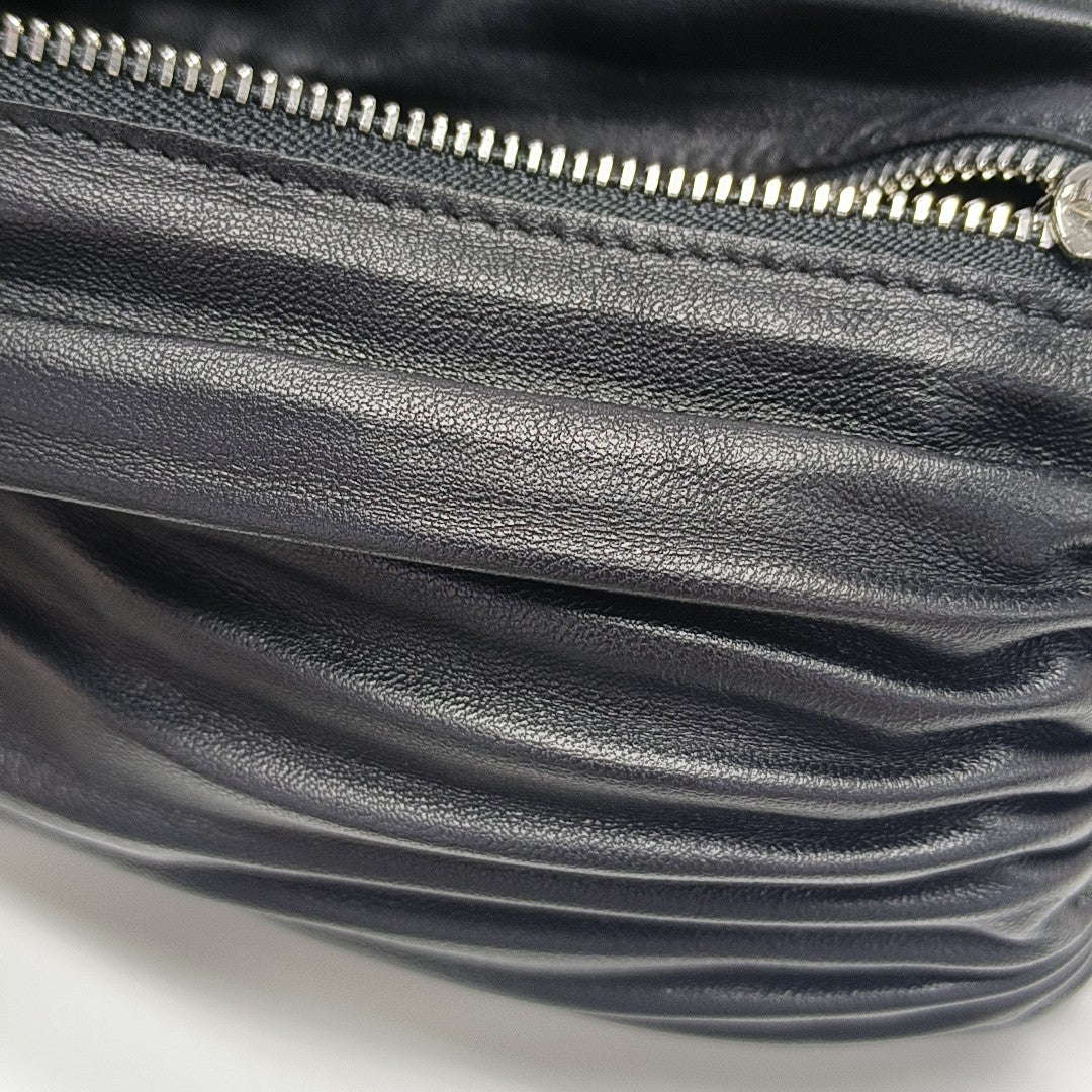 Lambskin Top Handle Bag Black