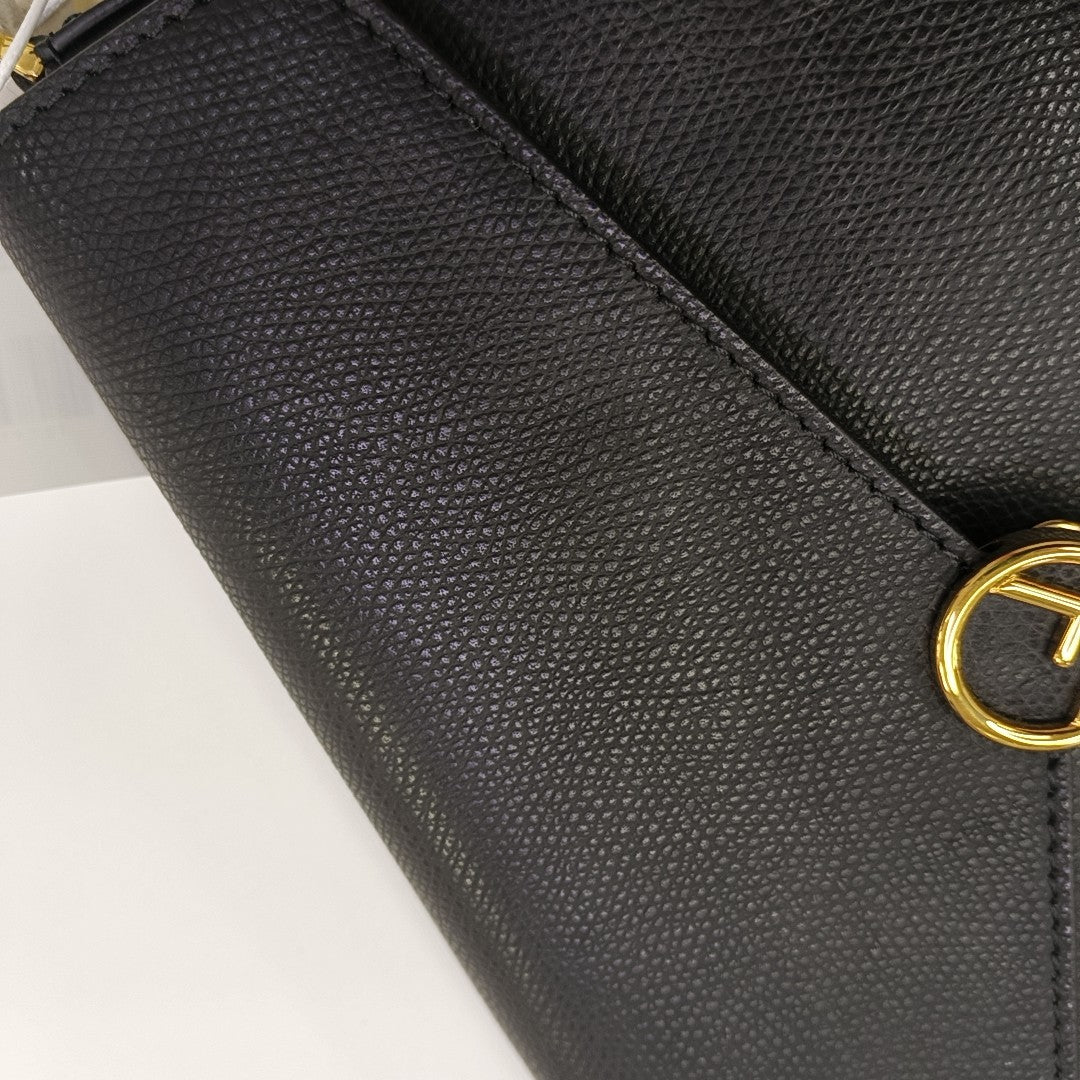 Calfskin Shoulder Bag Black