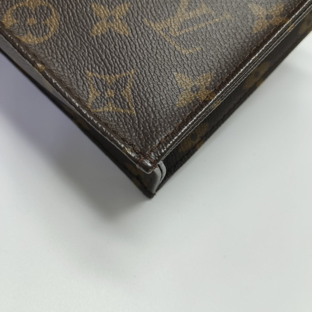 SAC PLAT Mini Monogram Coated Canvas Brown