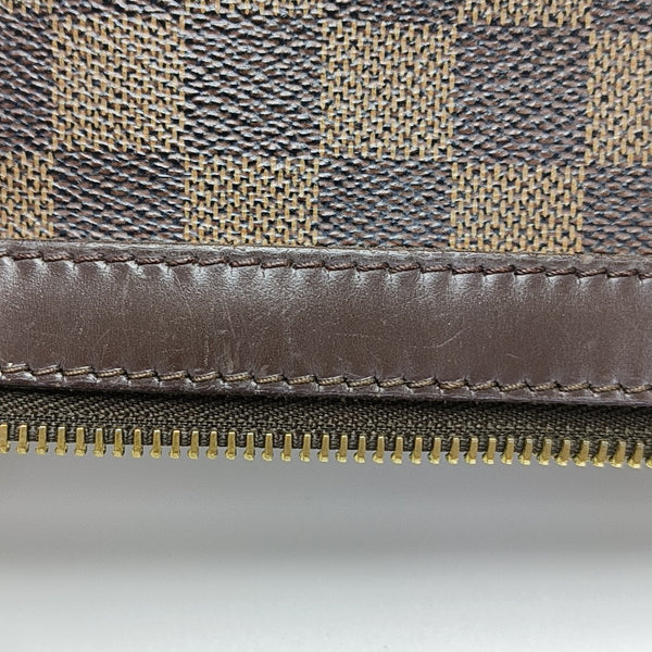 LLOVO MM Damier Ebene Coated Canvas Brown