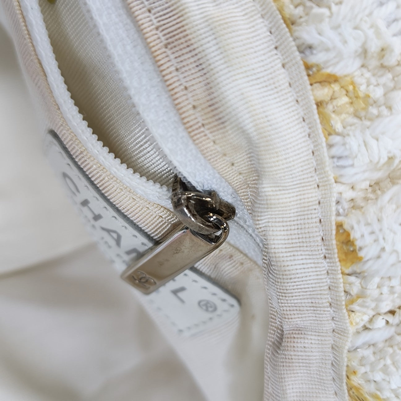 Fabric Top Handle Bag White