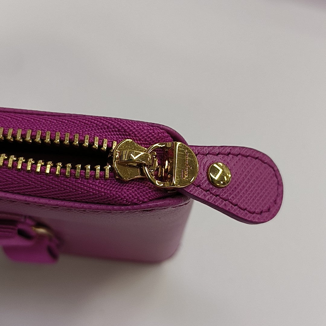 Ginny Calfskin Purple Wallet